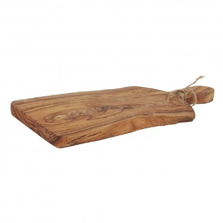 Forma original con asa de tabla para tapas fabricada en madera de olivo